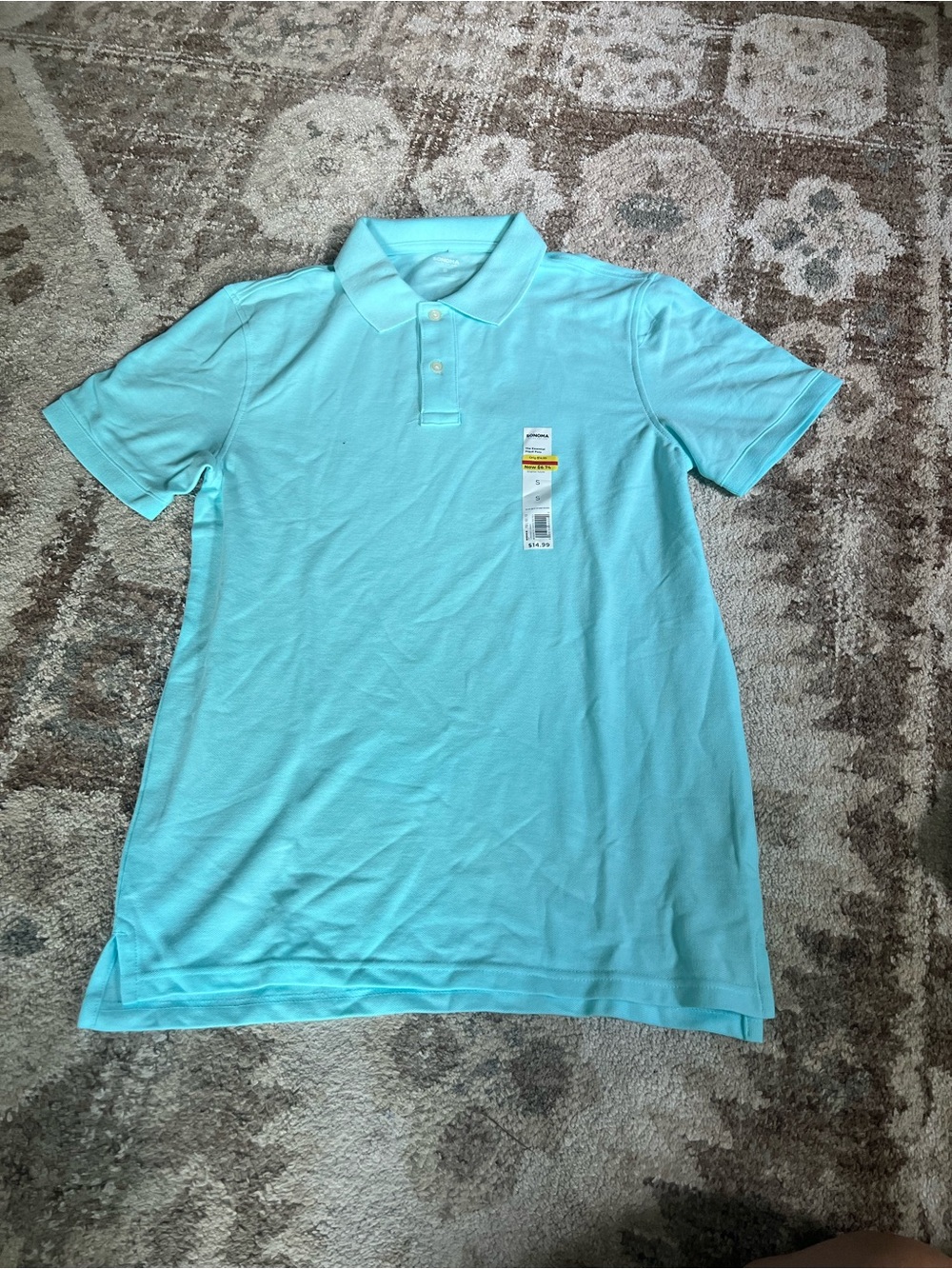 Sonoma Aqua Polo Shirt - Short Sleeve Knit